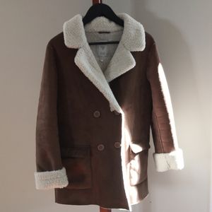 Guess Faux Suede Coat Size S